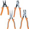 Klein Tools 9417R - Set di 4 pinze isolate e spelafili, tronchese laterale, tronchese diagonale, pinze a becco lungo, spelafili, 4 pezzi