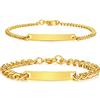 Vnox Incisione Personalizzata Coppia Bracciali Bracciali Sorella Bracciali Famiglia Regalo San Valentino