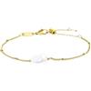 NADIR Bracciale Donna catena grumetta Marlù acciaio Oro con perla 33BR0050G-W