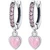 LIGHTDOG Orecchini a cerchio da donna in argento Sterling 925, per feste di compleanno, alla moda, con stella e luna, regalo da donna, Argento sterling