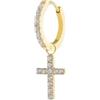 MARLU' Orecchino a cerchio con zirconi con croce pendente con zirconi 31OR0016G-W