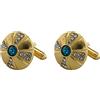 HMOOY Gemelli classici da uomo, gemelli da uomo in oro/argento per matrimonio d'affari, gemelli personalizzati per camicia gemelli da 0,71 pollici x 0,71 pollici, metallo, 0,71 pouce * 0,71 pouce,