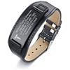Vnox Braccialetto da Uomo in Pelle con ID Medico Personalizzato da Uomo in Pelle Intrecciata Bracciale con Avviso Medico per Uomo Coppia con Nomi di Famiglia - Regalo di Natale di Compleanno