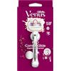 Gillette Venus Pro ComfortGlide - Rasoio da donna, con manico in metallo, riutilizzabile, con 5 lame e tocco di olio di argan, rasatura morbida, cura per la pelle secca