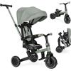 Kikka Boo KikkaBoo Triciclo Evolutivo 8 in 1 ALUMA, da 12 Mesi a 5 Anni, Triciclo Passeggino Pieghevole con Maniglione per Genitori, Verde
