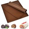 DTYGUIXE 2 Pz Tappetino da Forno per Rotolo Teglia Rettangolare in Silicone per Rotolo per Torta Stuoia per Rotoli di Torta in Silicone per Fare Rotoli Torta, Biscotti (30.5x25.8x1cm)