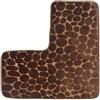 WINONDE Tappetini da bagno ad angolo a forma di L, tappetino da bagno con ciottoli antiscivolo, lavabile in lavatrice, morbido tappetino assorbente per bagno, tappetino da doccia (caffè)