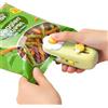 Litinliv Mini Sigillatore, Sigillatrice per Sacchetti 2 in 1 Ricaricabile, Saldatrice per Plastica con Taglierina Incorporata, Sigilla Sacchetti Gli Alimenti Freschi e Croccanti - Verde Germoglio