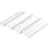 NEIQIUWING Scaffale per spezie estensibile in acrilico per mobili da cucina e cassetti con più livelli per conservare spezie, ingredienti da forno, oli essenziali, è mostrato in modo chiaro (set da 4 pezzi)
