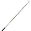 EpheyFIF Asta per armadio in acciaio inox resistente, con gancio, 134 cm, filettata, per organizzare ad alta portata, salvaspazio, colore: argento (1 pezzo)