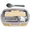 Generico Stainless Steel Lunch Box,Snack Containers for Adults with Utensils | 3-Compartment Leakproof Food Storage Box for Preschool School Offices Daycare Picnic Travel Offices