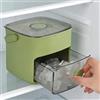 DMJJSD Macchina per cubetti di ghiaccio facile da premere per rilasciare tutti i cubetti di ghiaccio in un secondo, 48 vassoi per cubetti di ghiaccio con manico, pinze e cestino, macchine per il ghiaccio per