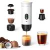 JORPETS Portable Coffee Maker 3 in 1 Espresso Machine USB-C Mini Electric Hot Water Coffee Maker Compatible with Ness-Preso, Dolce-Gusto and Ground Coffee Capsules