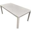 DRW Tavolo allungabile da esterno in alluminio color crema, 75 x 240 x 90 cm