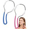 YEDPGUE 2 Pezzi Epilatore Viso a Molla, Rullo Manuale per Rimozione Peli Viso, Strumento di Filettatura Portatile in Acciaio Inox, Adatto per Labbro, Mento e Guance