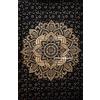 FUTURE HANDMADE FUTURE - Arazzo fatto a mano, con mandala, colore: nero e oro, stile indiano