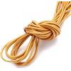 Wambere 10 metri di corda in pelle, diametro 3 mm, corda in vera pelle, colorata rotonda, corda in vera pelle, intrecciata, per fai da te, artigianato, bracciale, collana per la creazione di gioielli, oro
