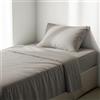 Ruggeri - Completo Letto Matrimoniale - 100% Morbida Microfibra di Alta Qualità - Federe + 1 Lenzuolo con Angoli + 1 Lenzuolo Sopra - Collezione Everyday (Grigio, Singolo)