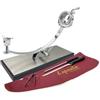 FERRETERIA LEPANTO Prosciutto professionale girevole e basculante, supporto prosciutto con base in DM più lamina in acciaio inox modello Serrano (set archi bordolesi)