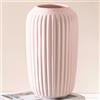 JUZAI Vaso Rosa in Ceramica, Vaso Fiori Decorativo da Interno in Stile Nordico Moderno per Tavolo, Decorazione per la Casa - 25 CM