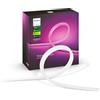 Philips Hue White and Color Ambiance Striscia LED Smart, per Esterni e Interni, Bluetooh, Controllo Vocale Alimentatore Incluso, 19W, 2m