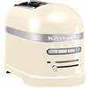 Kitchenaid tostapane - Artisan - Toaster 2 fette con scomparti extra-large e pinze autocentranti - Macchina per Toast con 7 Livelli di Doratura - Retro - Crema