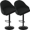 MSNCS Fodere per Sgabello da Bar Con Schienale, 1/2/4 Pezzi, Copertura Girevole Alto Elasticizzata Moderne Curvo (Color 3, 2pcs)