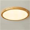 Planetitaly Plafoniera Slim Elegante Design Sottile Effetto Legno LED 45W CCT 3000K, 4000K, 6500K, IP40 Luce Soffitto, Ristorante, Albergo, Sala Ricevimento, Diametro 60cm, 230V (Plafoniera legno 60cm)