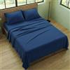Generico Completo Letto Singolo (90x200) Lenzuola in Microfibra Anallergica, Manifattura Made in Italy, Set Completo 4 Pezzi con 1 Federa Cuscino Inclusa, Bed Sheets (Royal)