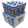 CARTOON Contenitore portaconi + 12 bomboniere cono Mickey Go Disney Topolino per feste - 68181+16921+68172