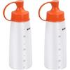 Olinner 2 Pzi 400ml Bottiglie per Salse Bottiglie Condimento da Spremere Flacone Dosatore con Tappi Dispenser Condimenti in Plastica per Salsa Senza Liquidi BPA per Ketchup Maionese Senape Salsa Piccante Olio