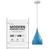 LEDSone Modern Industrial Teardrop Hanging Ceiling Light Pendant Lamp, Eyeball Design Modern Light Shades E27 UK Lamp Fixture (Blu)