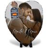 LolaPix Pietra Ardesia personalizzata con foto, immagine o testo. Forma di cuore 20x25cm. Diverse dimensioni e forme disponibili.