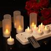 Kujizpu 12 Pezzi Candele LED con Telecomando e Timer, Ricaricabili Tea Light Lumini LED Elettriche Flameless Candele, per Feste, Matrimonio, Regali, Halloween, Natale Casa Natale Decorazioni