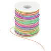 LYTIVAGEN Filo elastico, 100 m, 1 mm, per la creazione di gioielli, corda in gomma arcobaleno, colore elasticizzato, per gioielli fai da te, artigianato