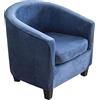 JHLD Copripoltrona 1 Posto Chesterfield Marina Militare | 2 Pezzi Copripoltrona Chesterfield Velluto Elasticizzato Antiscivolo Lavabile per Bar Club