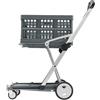 CLAX® special edition (grigio/grigio), pieghevole | carrello spesa | carrello commissionatore | con box pieghevole