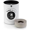 Buddy´s Bar - Posacenere „Concrete", posacenere antivento di alta qualità in cemento, Diametro 10,5 cm, altezza 5 cm, superficie inferiore antigraffio adatta ai mobili, cemento grigio