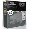 Eurocali Cover per Profilo alluminio per Strisce LED MEDUSAFLEX mod. Andromeda 2 Metri - Trasparente - Made in Italy in Policarbonato stabilizzato UV e certificata UL94HB - Pacco da 6 (12m)