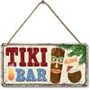 Wasise Accessori per bar Tiki, cartelli da bar, decorazioni per capanne Tiki, barre da appendere aperte, cartello in legno da giardino, accessori per bar da giardino, decorazione da spiaggia per birra