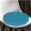 ELYSYSRL Cuscini Rotondi per Sedie Cucina 30/35/40/45/50cm Cuscini per Sedie Antiscivolo per Sedie da Pranzo,Esterno, Giardino, Cucina, Ufficio, Soggiorno(Blu,45x45x5cm Thick)