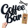 DKWRK3D Targa per caffè bar - angolo caffè cucina decorazione porta - parete decorazione da parete - ristorante - hotel - scritta in plastica (L)