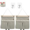 Fonyiunce 2pcs Borsa Portaoggetti da Parete, Tasche Organizzatore da Appendere Borse Porta, Organizer da Appendere con Grande Capacità, con 2 Ganc, per Camera, Cucina, Bagno, Dormitorio