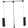 Generic Asta Appendiabiti Estraibile, Asta Appendiabiti Sollevabile, Portaoggetti In Acciaio For Riporre I Vestiti, Portata 40 Kg, For Guardaroba Da Camera Da Letto(66-89cm)