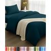 Utopia Bedding Set Copripiumino da 3 Pezzi - Copripiumino 135x200cm, Lenzuolo con Angoli 90x190cm, Federa 50x75cm - (Verde acqua, Singolo)