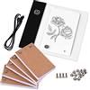 Irfora Kit libro pieghevole con Mini Pad Light Box LED Design Tablet con Foro 300 Fogli Flipbook Carta Viti di giunzione per Disegno Aniione Schizzo Creazione