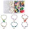 SUNNYCLUE 1 scatola 232 pezzi Fai Da Te 6 set Kit per La Creazione di Braccialetti Turchesi Perline di Tartaruga In Pietra Sintetica Pietre Preziose Hawaii Vita Marina Animale Stelle Marine Tartarughe