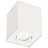EDO Faretto da Soffitto PALLAD 1 Apparecchio a Plafone Plafoniera Bianca Spot Alluminio Lampada Quadrato Lampada da Soffitto a Superficie Orientabile Faretto a Plafone GU10 Soggiorno Cucina