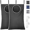 Lifewit Set di 2 Cesto Portabiancheria da Porta, Grande Cesto Pieghevole da Appendere, Sacco per Bucato Sospeso per Bagno e Camera da Letto, Organizer per Vestiti Sporchi, Grigio Scuro