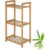 PACHIRA E-Commerce Scarpiera in bambù, facile da costruire con 3 ripiani, 3 ripiani, 35 x 25 x 71 cm, ideale per bagno, cucina, soggiorno, camera da letto, piccoli spazi, balcone, naturale